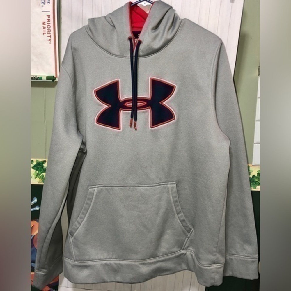 🧧UNDER ARMOUR Storm gray hooded polyester sweatshirt